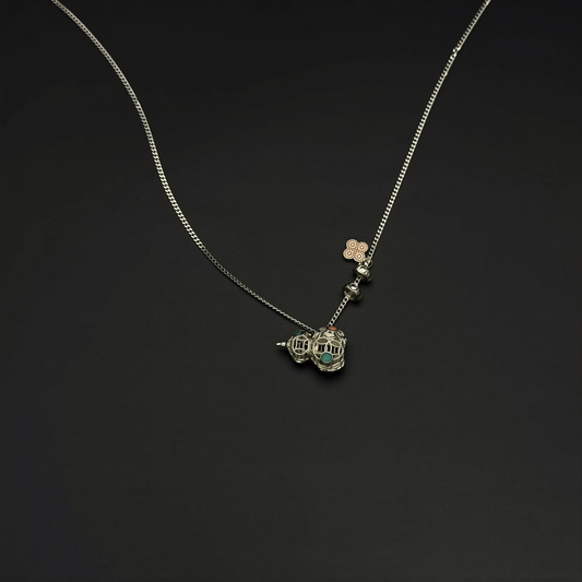 Hulu Necklace, 925 Sterling Silver Lucky Gourd Pendant, Minimalist Chinese Symbol Jewelry for Women